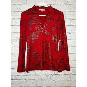 Vintage Moa Moa red long sleeve top.
